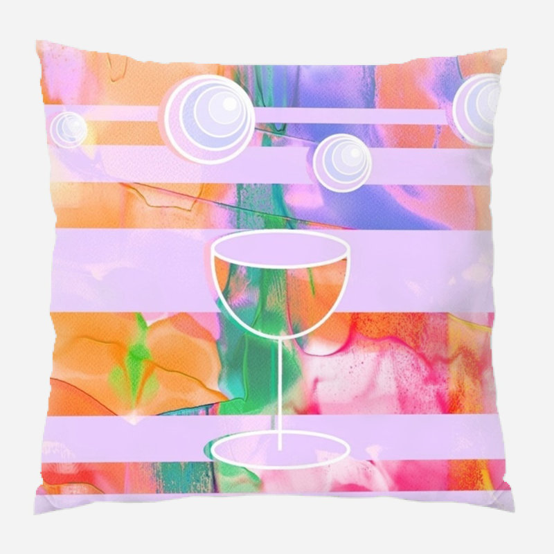 Coussin watercolour Borup, Microsuède, Intérieur