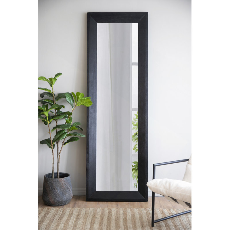 Miroir pleine grandeur, miroir de plancher noir