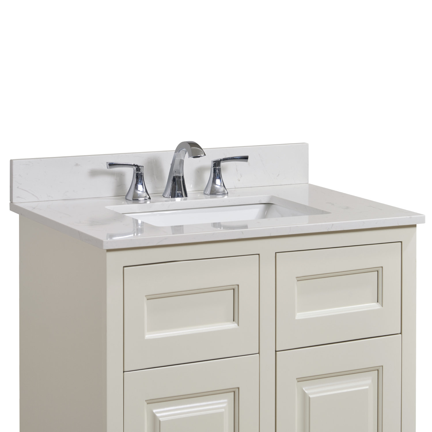 Altair Frosinone 31" Single Bathroom Vanity Top in Statuarietto White ...