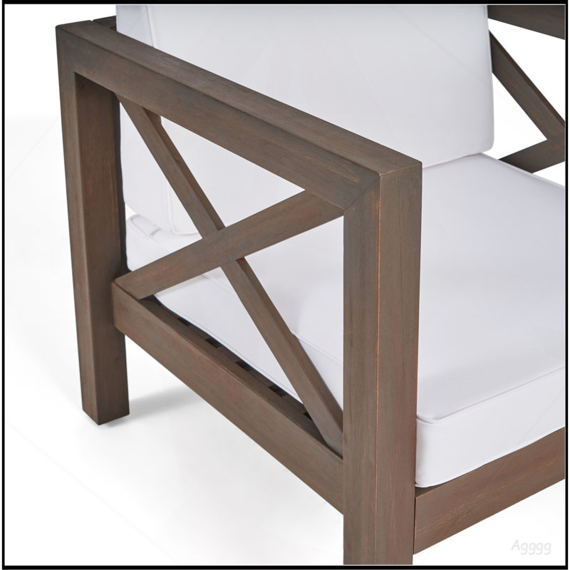 CHAISE CLUB BRAVA, Blanc, Gris + blanc