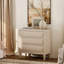 Commode 3 tiroirs Mid-Century moderne - compacte, robuste, H 31,5 po, chêne clair-737210564