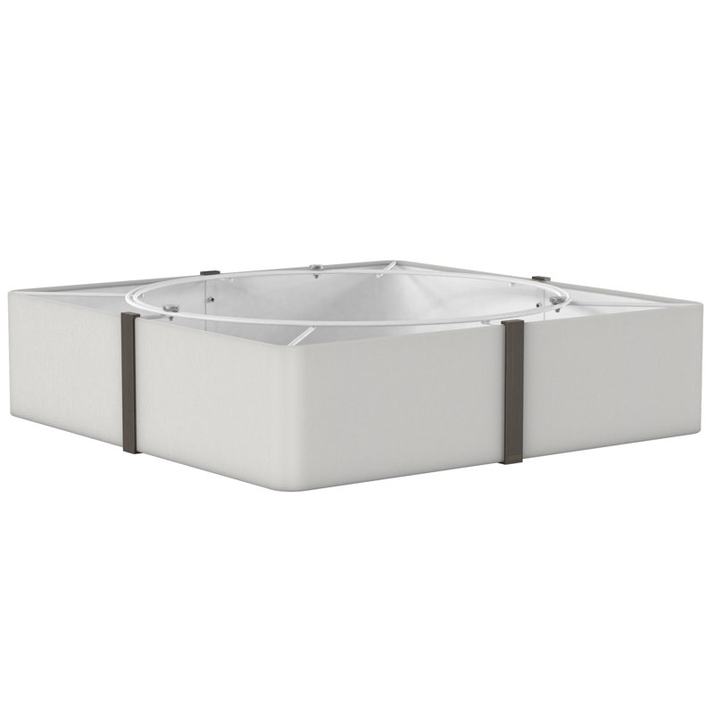 Ceiling Base LED Flush Mount, 5.12" H x 19.69" W x 19.69" D, White
