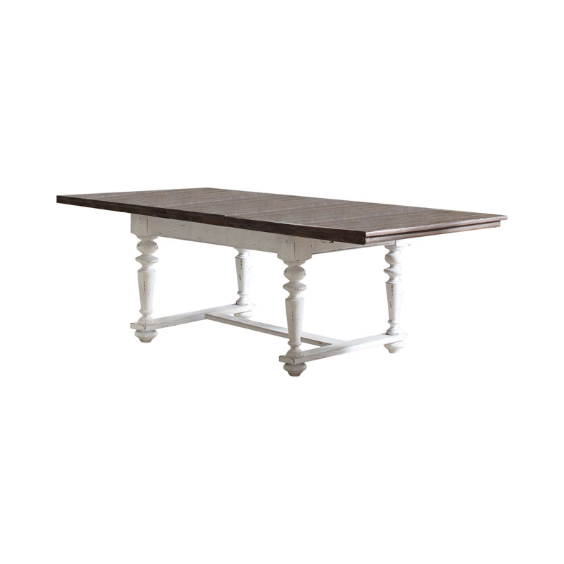 Eyder Extendable Pine Solid Wood Dining Table