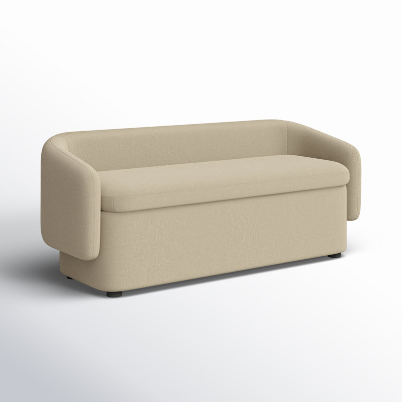 Bredon Polyester Blend Upholstered Storage Bench, Capri Wicker Performance Chenille
