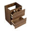 Meuble-lavabo autoportant 24 po avec tiroir double, bois d'ingénierie, brun
