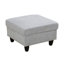 Ensemble de canapé de salon en flanelle gris et blanc 8 pièces avec dossier ergonomique et combinaison libre