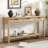Fir Veneer Modern Stylish Console Table With Honeycomb Design-1581522128