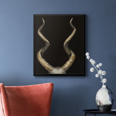 Toile encadrée de qualité supérieure en spirale avec cornes d'antilope