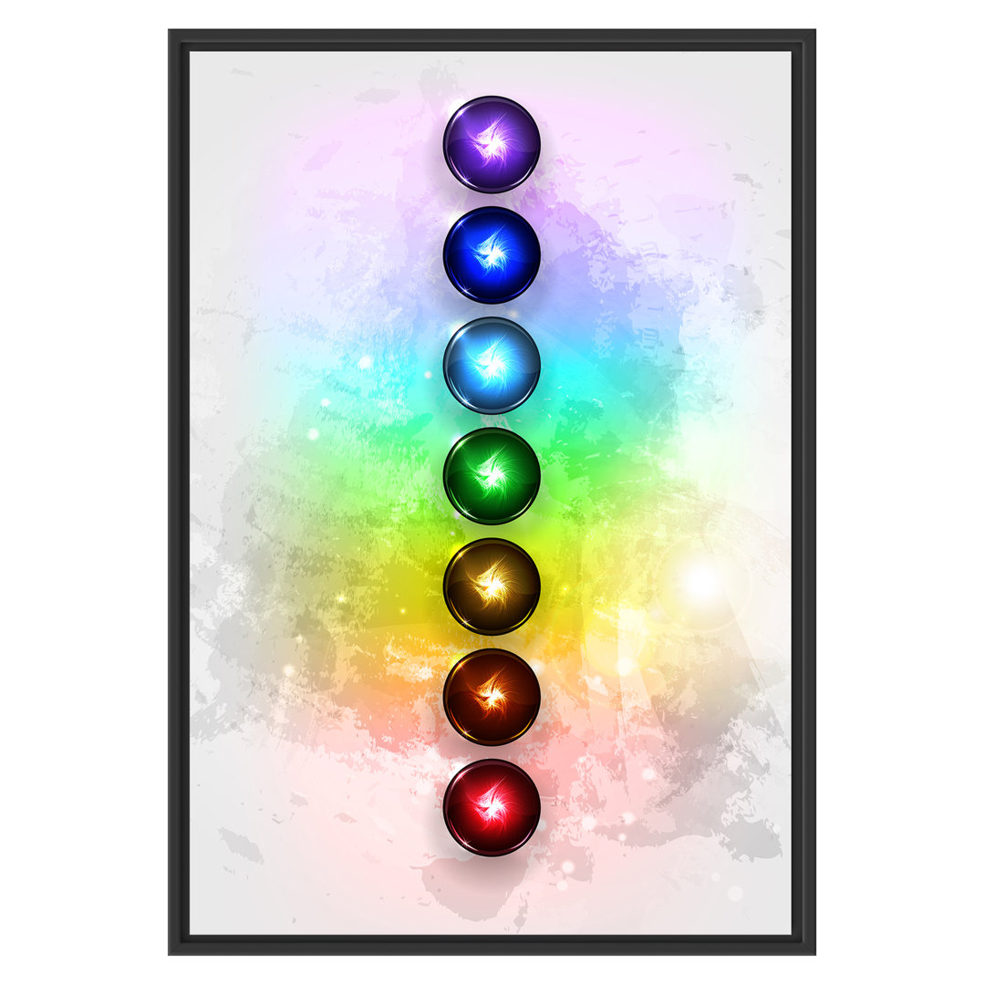 Gerahmtes Wandbild Chakra Eneregieelemente