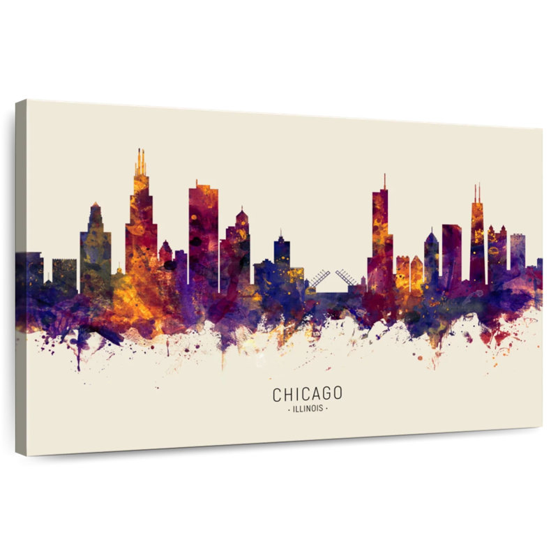 Ravi Chicago Illinois Skyline IV, 34" H x 51" W