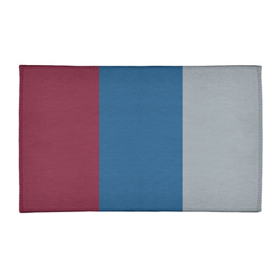 Tapis bleu à rayures de hockey national