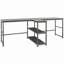 Bureau d'ordinateur 83 po pour 2 personnes avec 2 tablettes de rangement, poste de travail double avec étagère à livres, longue table de bureau pour le bureau personnel