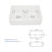 White Farmhouse Sink Workstation - 33 Inch White Ceramic Double Bowl Farm Kitchen Sink