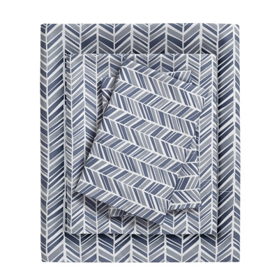 Chevron Printed Microfiber Sheet Set