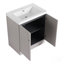 Lavabo de salle de bain autoportant et 2 portes d'armoire à fermeture en douceur -640615395-640615405