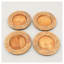 Plat de service rond en bois fabriqué à la main de 13 pouces - Napperon en bois brun naturel