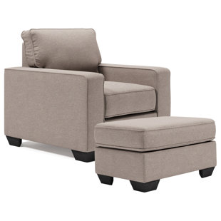 Greaves Upholstered Armchair with Ottoman