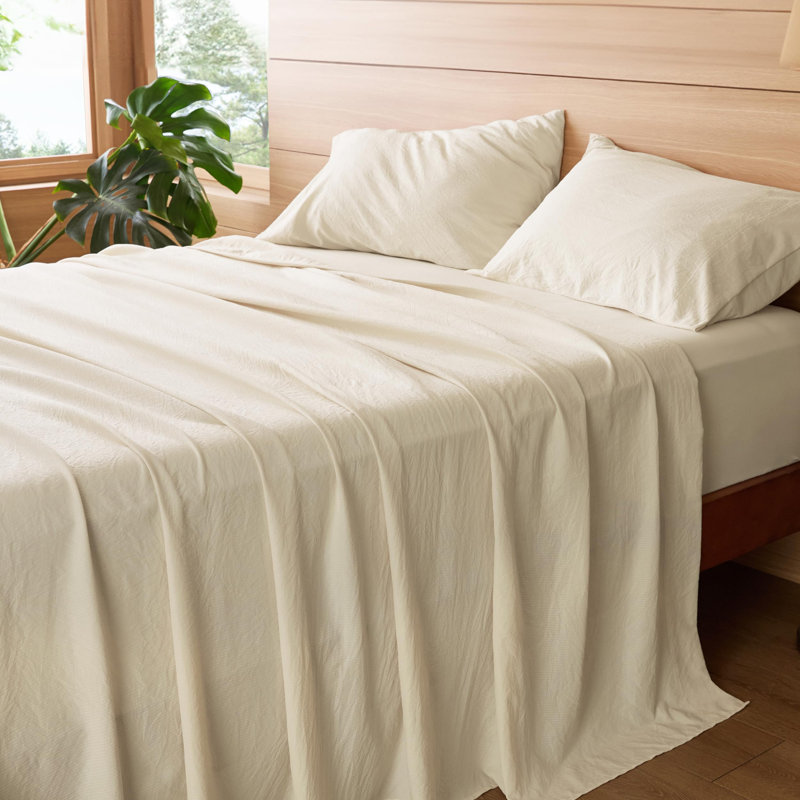 Holiday Vibe for Your Home Bedsure Flannel Sheets, Queen Sheet Set with 1Fitted Sheet and2Pillowcases, Beige