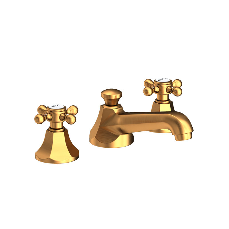 Metropole Widespread Bathroom Faucet with Drain Asssembly, Satin Gold