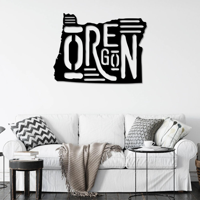 Oregon State - art mural State Pride, Noir, H 32 po x l 32 po x P 0,12 po