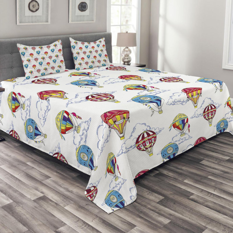 Modern & Contemporary Polyester Coverlet, King Coverlet + 2 Shams