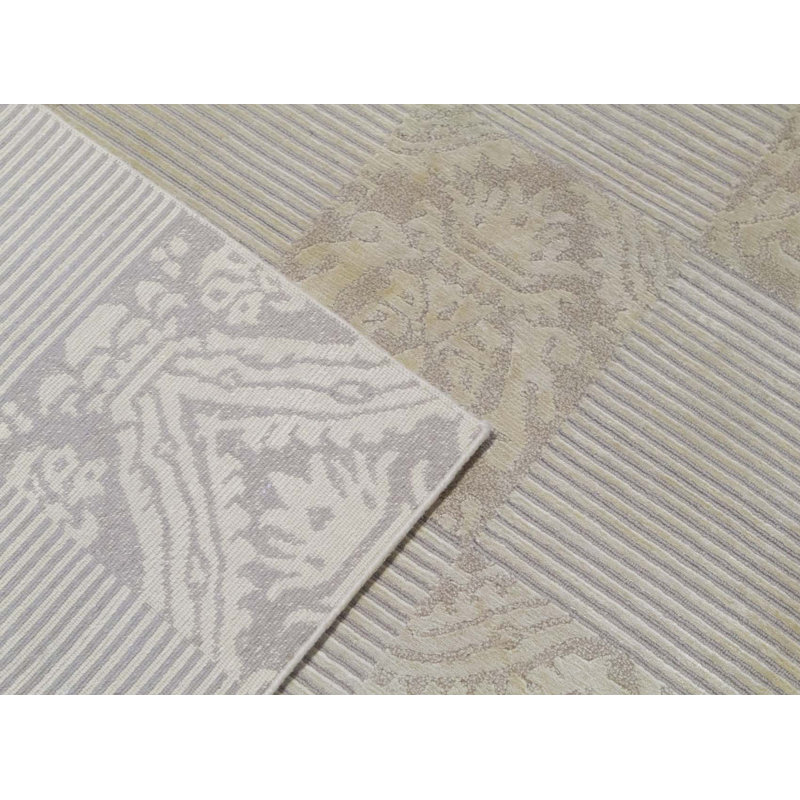 Patchwork Area Rug in Cream