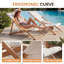 Chaise longue pliante avec coussins, chaises de jardin et de plage-269986707