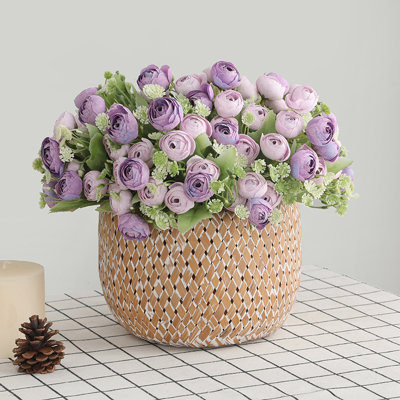Artificial Silk Hydrangea Flowers Bouquet, Faux Floral Arrangement for Wedding Bridal Shower, Home Table Dining, Birthday Party, Opening Ceremony & Re