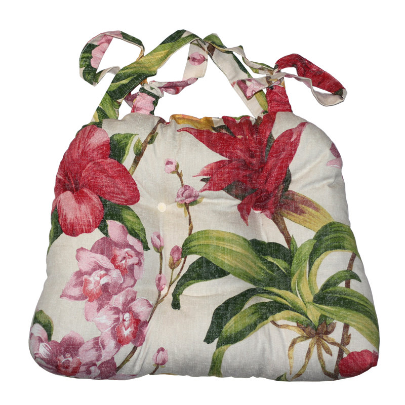 Coussin de salle à manger floral (ensemble de 4)