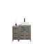 Ensemble de meuble-lavabo sur pied 36 po avec plateau en marbre et miroir assortis Ravenna-109234206
