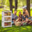 Foldable Storage Bins with Lid with 4Pcs 360Â° Rotatable Wheels Set Of 3