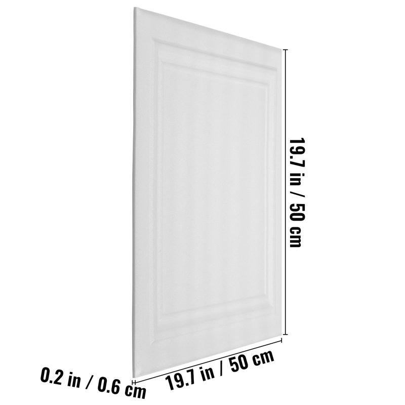 Tuile de plafond en PVC blanc 1,6 pi x 1,6 pi