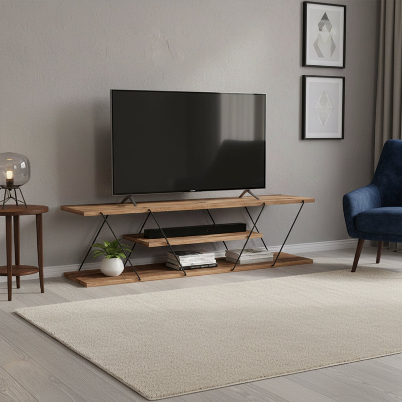 Urban Rustic 3-Tier Media Console