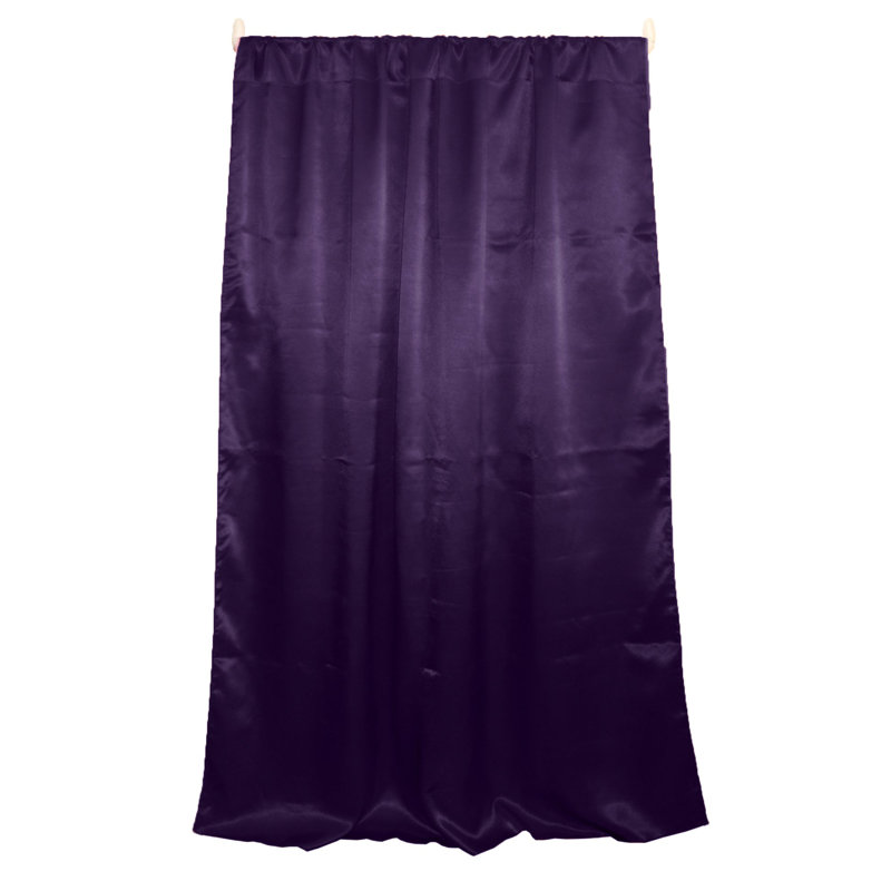 Panneau de rideau semi-transparent en polyester Dafni, L 58 po x L 96 po, Prune