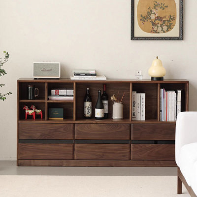 Minimalist multi-functional bookcase side cabinet
