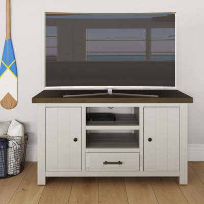 Brents Solid Wood 2 Door 1 Drawer TV Stand for TVs up to 60"