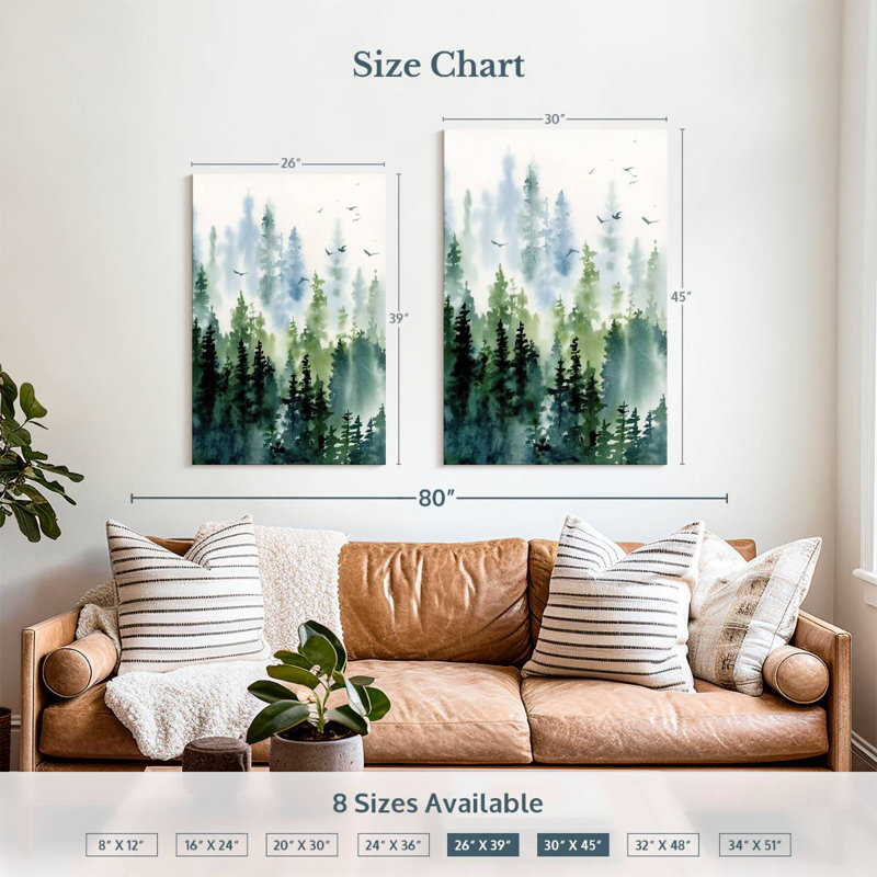 Harnek Treeline, 39" H x 26" W