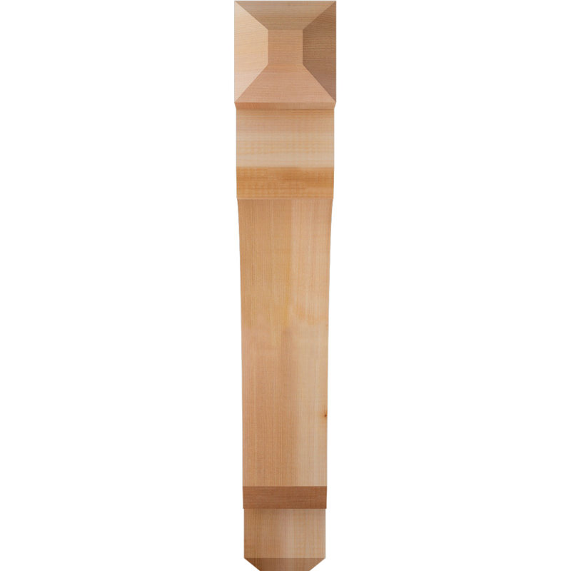 H Support en bois / corbeau, Western Red Cedar (Smooth), H 26 po x l 3,5 po x P 22 po