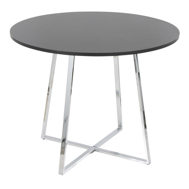 Table de salle à manger Cosmo Canary, Noir, Chrome chrome