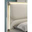 Mobilier de chambre à coucher contemporain avec lit simple tapissier Glam Pearl White-1705959483