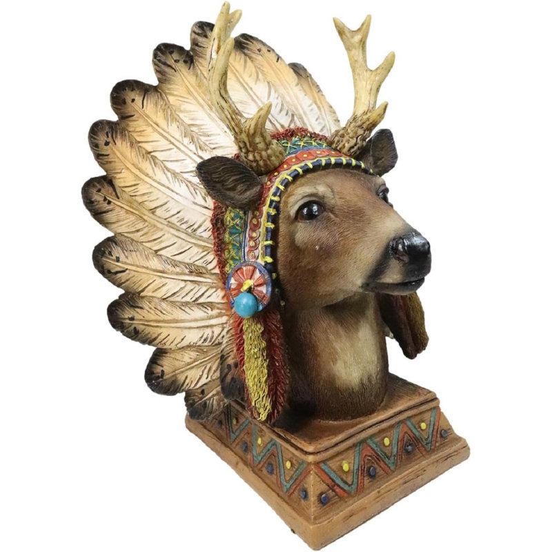 Figurine de chef cerf amérindien avec cerf