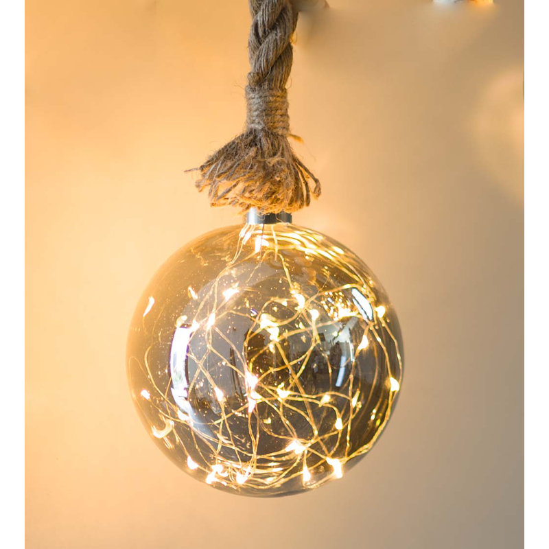Japheth 31'' Glass Lighted Ball Ornament