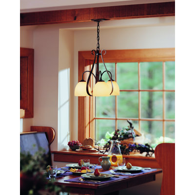 Sweeping Taper 3 - Light Shaded Classic/Traditional Chandelier