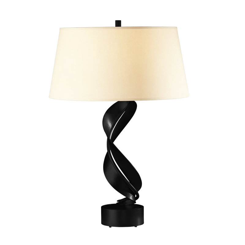Folio 25.1" Table Lamp, Flax, Black
