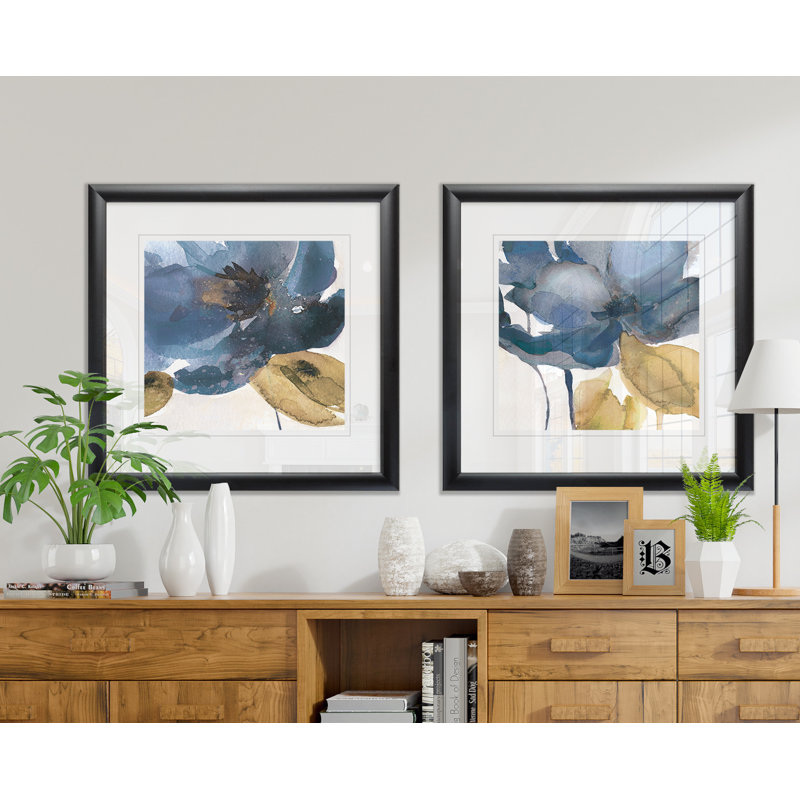 " Blue Note I " 2 - Pieces, Black Framed