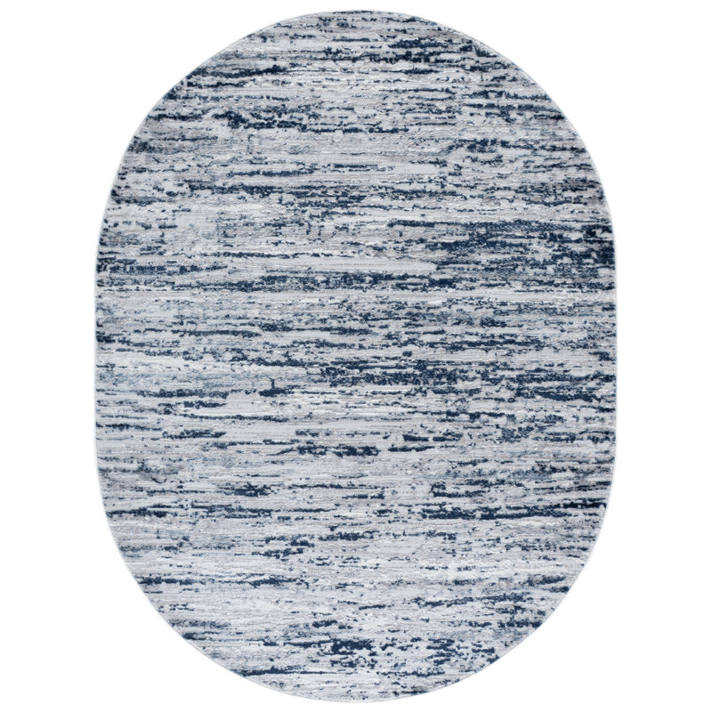 Greely Machine Woven Abstract Area Rug, Oval 6' x 8'