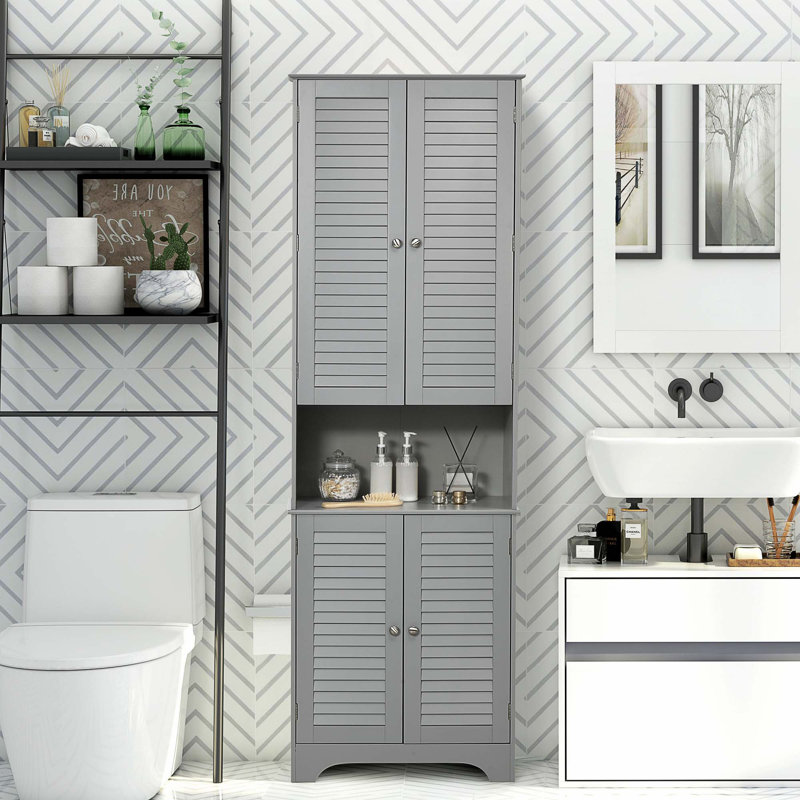Armoire de rangement haute et étroite Tall, Gris