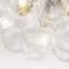 6 - Light Twisted Clear Glass Globe Chandelier-587836359
