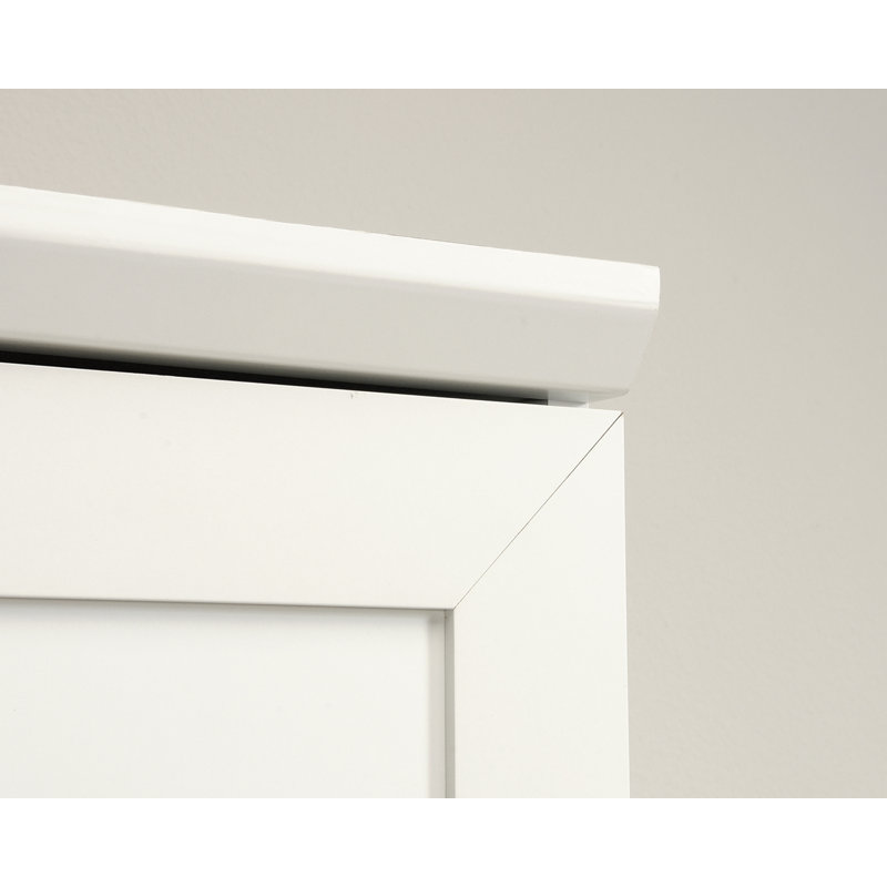Soft White Tall Kitchen Storage Cabinet with Adjustable Shelves