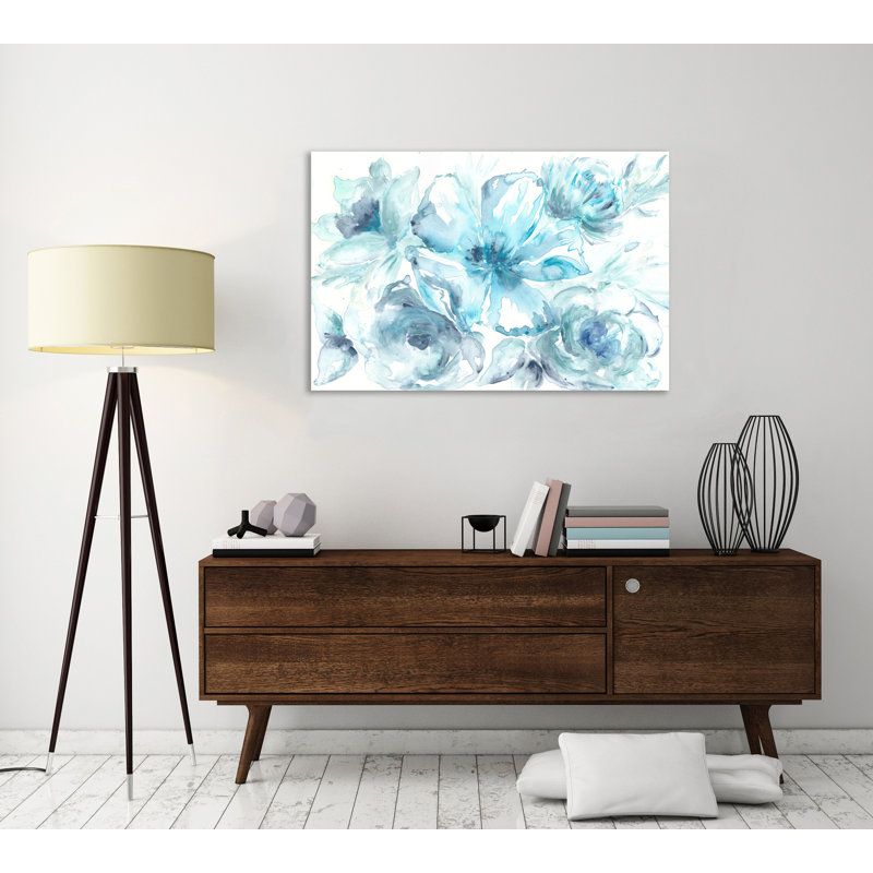 Watercolor Blues II - reproduction d'art sur toile tendue, 10 po x 15 po